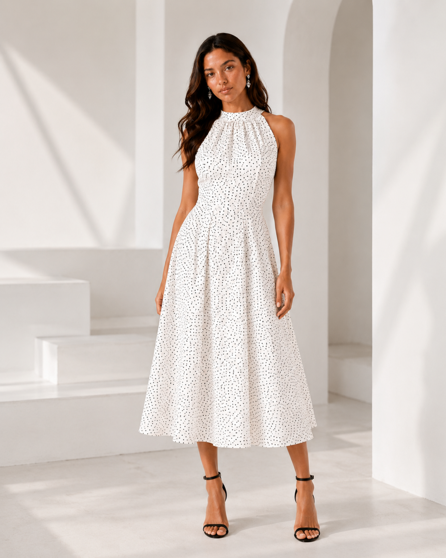 Iris - Polka dot midi dress