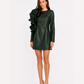 Aveline - Mettalic ruffle mini dress