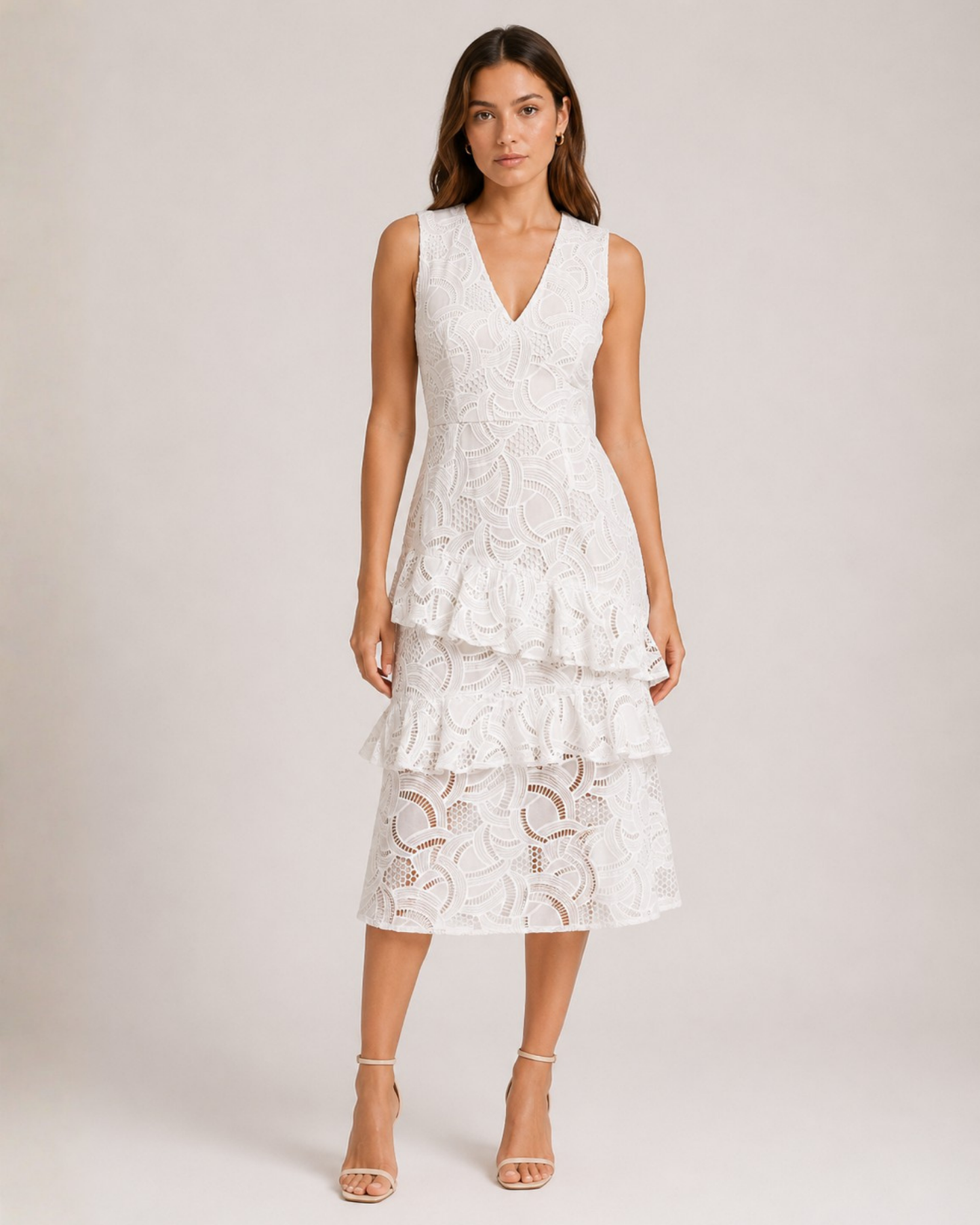 Sophie - Ivoire Lace Midi Dress