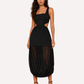 Noir Cutout Draped dress
