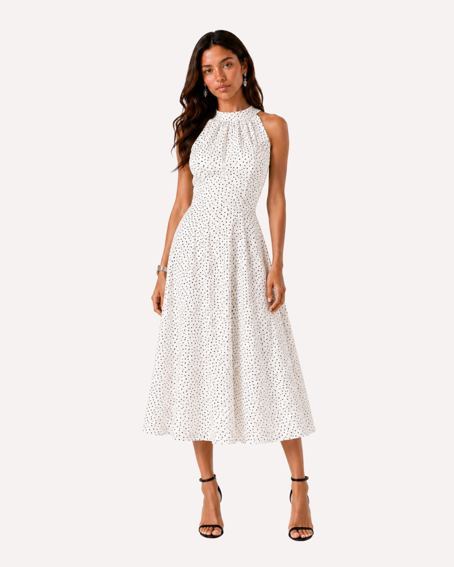 Iris - Polka dot midi dress