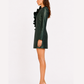 Aveline - Mettalic ruffle mini dress