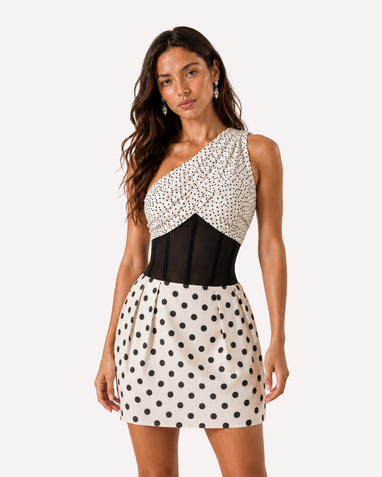 Elara - Polka Corset Mini Dress