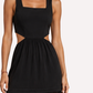 Noir Cutout Draped dress