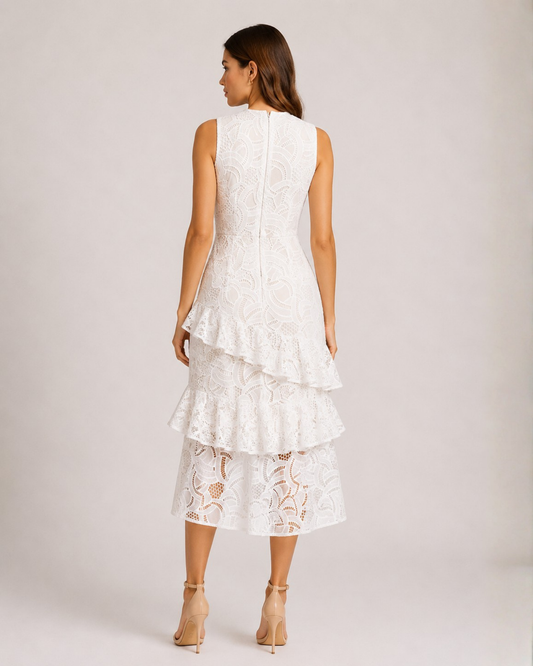 Sophie - Ivoire Lace Midi Dress