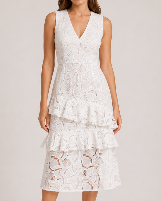 Sophie - Ivoire Lace Midi Dress