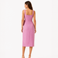Rosé - ruffled midi dress