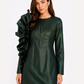 Aveline - Mettalic ruffle mini dress