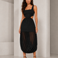 Noir Cutout Draped dress