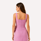 Rosé - ruffled midi dress