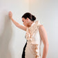 Solenne - Ivoire Sculpted Ruffle Mini Dress