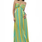 Emerielle Striped Halter Maxi Dress