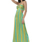 Emerielle Striped Halter Maxi Dress