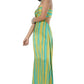 Emerielle Striped Halter Maxi Dress