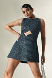 Sapphire Cut-Out Sleeveless Mini Dress