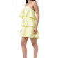 Limoncello Tiered Strapless Mini Dress