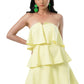 Limoncello Tiered Strapless Mini Dress