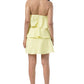 Limoncello Tiered Strapless Mini Dress