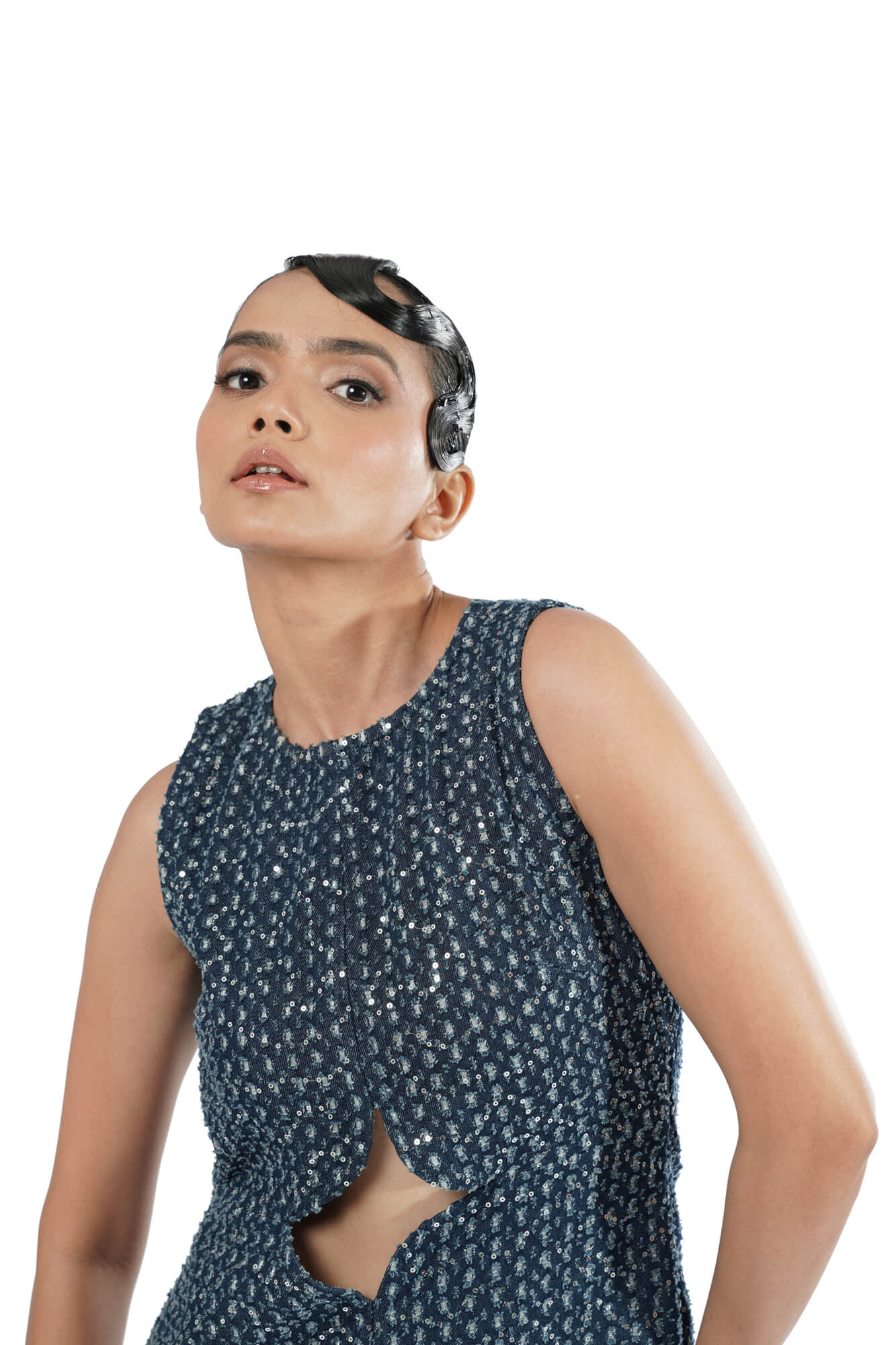 Sapphire Cut-Out Sleeveless Mini Dress