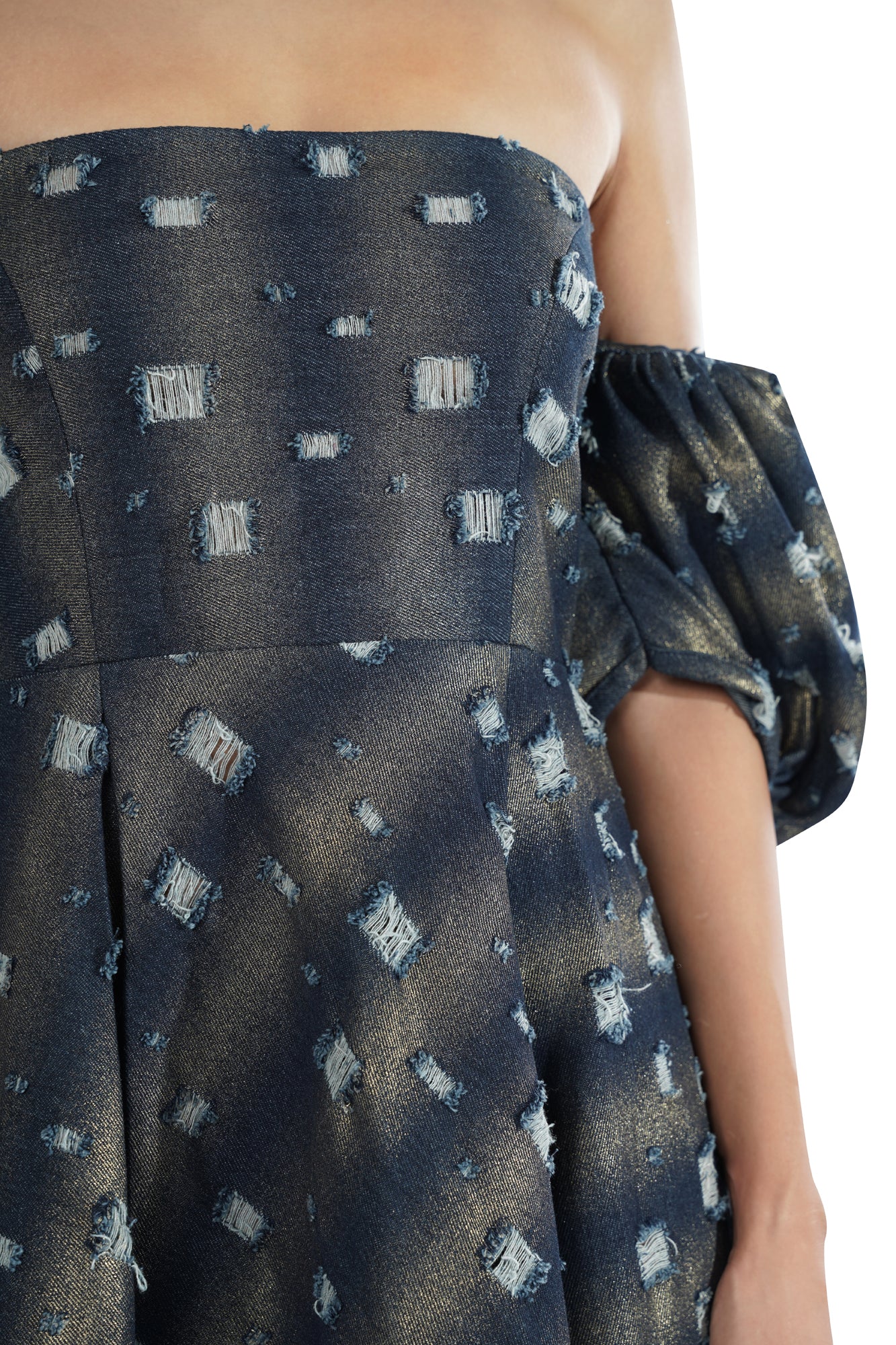 Stardust Off-Shoulder Puff Sleeve Dress