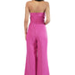 Vivid Halter Jumpsuit in Fuchsia Pink