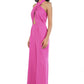 Vivid Halter Jumpsuit in Fuchsia Pink