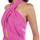 Vivid Halter Jumpsuit in Fuchsia Pink