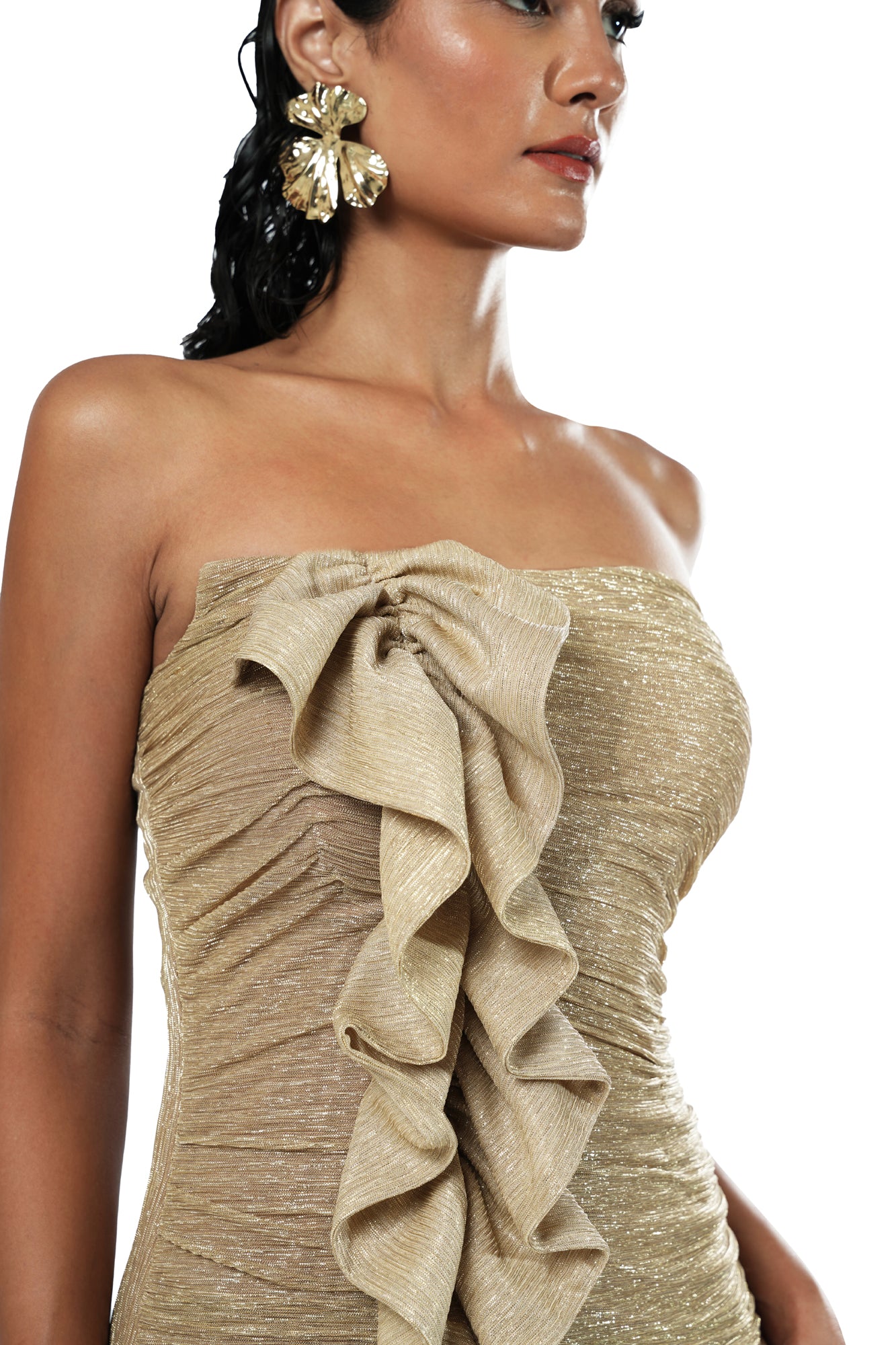 Eternity Strapless Mini Dress with Ruffle Detail