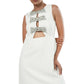 Starlit Embellished Cut-Out Mini Dress