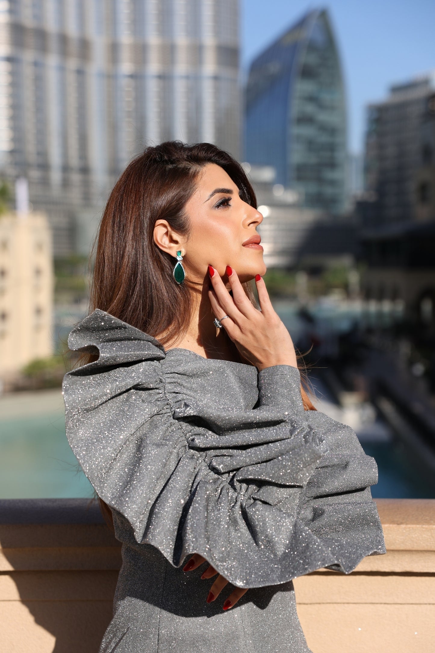 Celeste Ruffle Sheath Dress