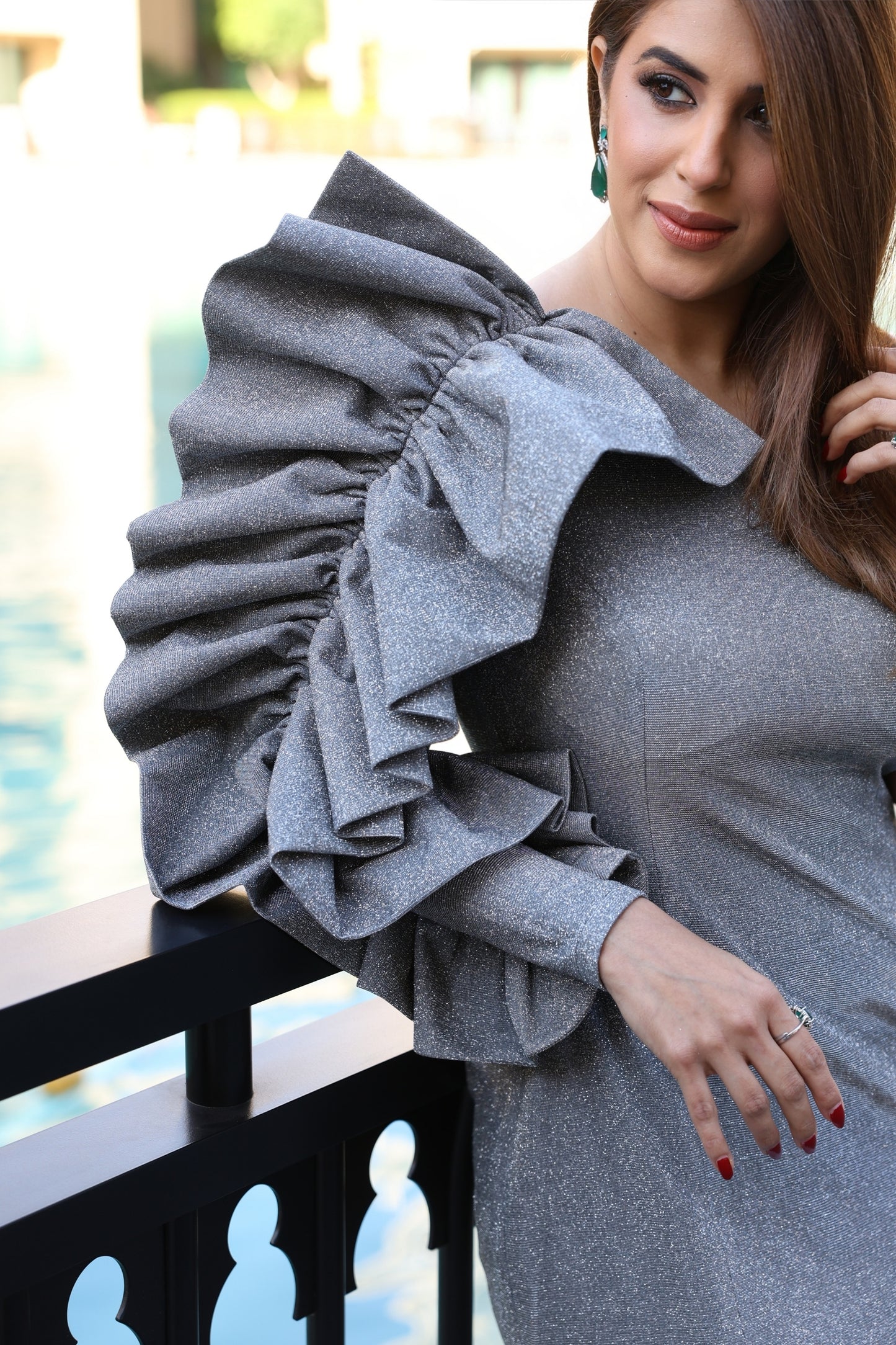 Celeste Ruffle Sheath Dress