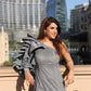 Celeste-Ruffle Sheath Dress