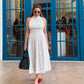 Iris - Polka dot midi dress