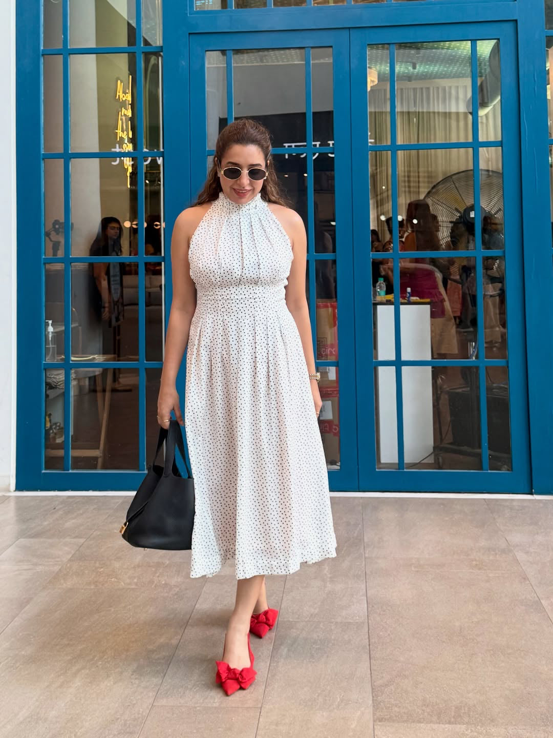 Iris - Polka dot midi dress