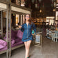 Noelle - Denim Sculpted Balloon Shirt Dress