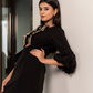 NOIR REGAL BOW DRESS
