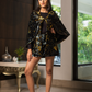 NOIR GALAXY CAPE DRESS