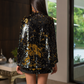 NOIR GALAXY CAPE DRESS