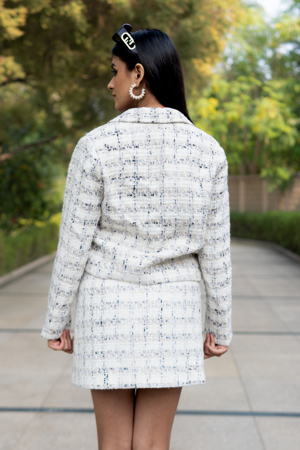 ALABASTER TWEED DRESS