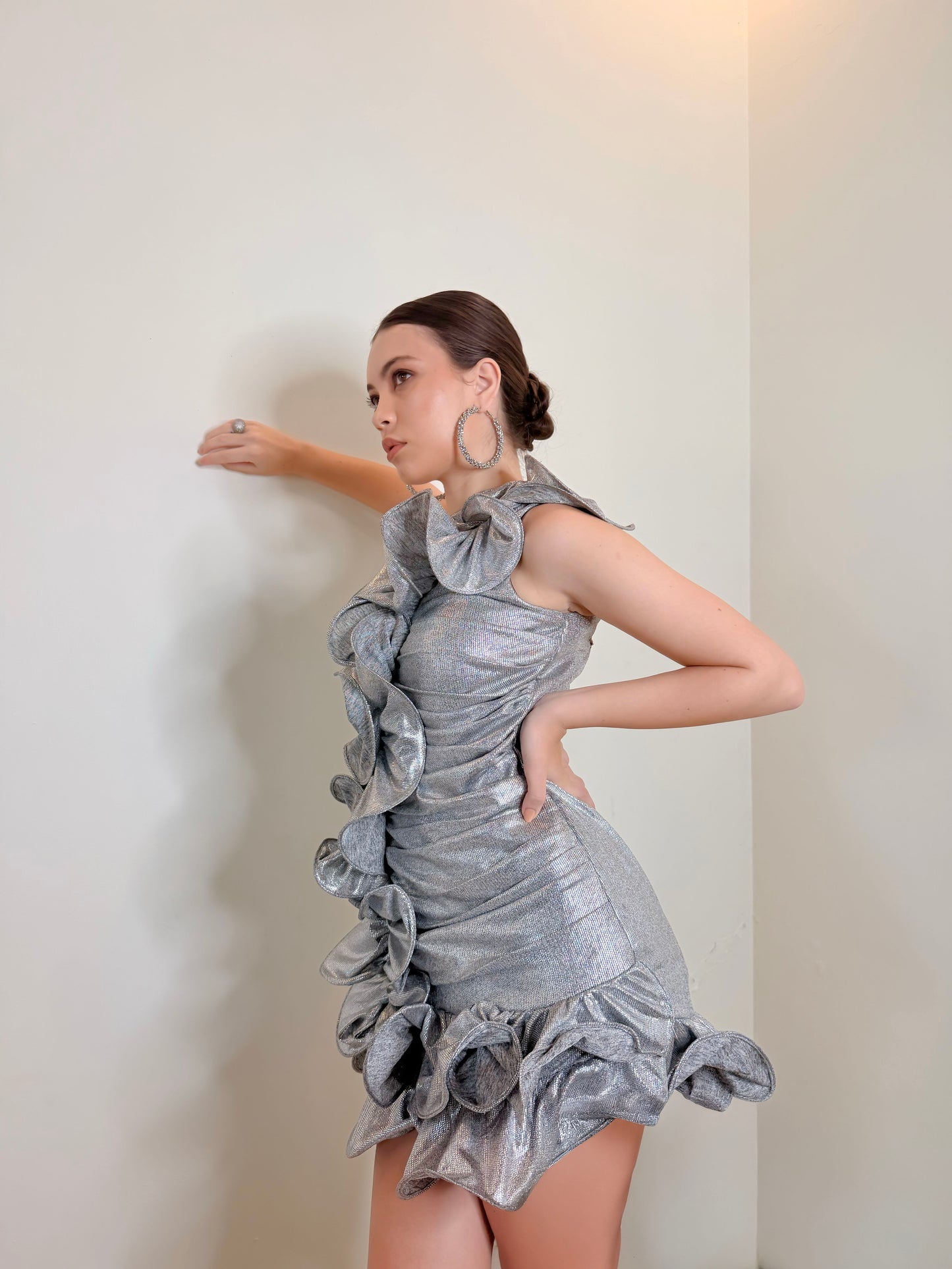 Lumiere Cascade - Ruffle Mini Dress