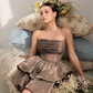 Valeria - Olive Corset Ruffle Mini Dress