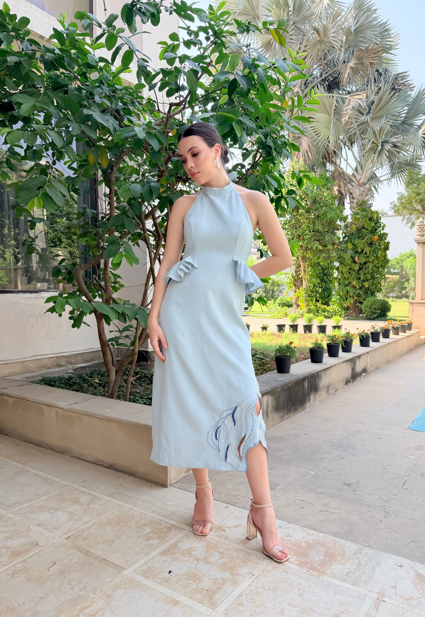 Liore - Halter Embellished Dress